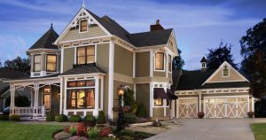 Home with Clopay Coachman Carriage House Garage Door